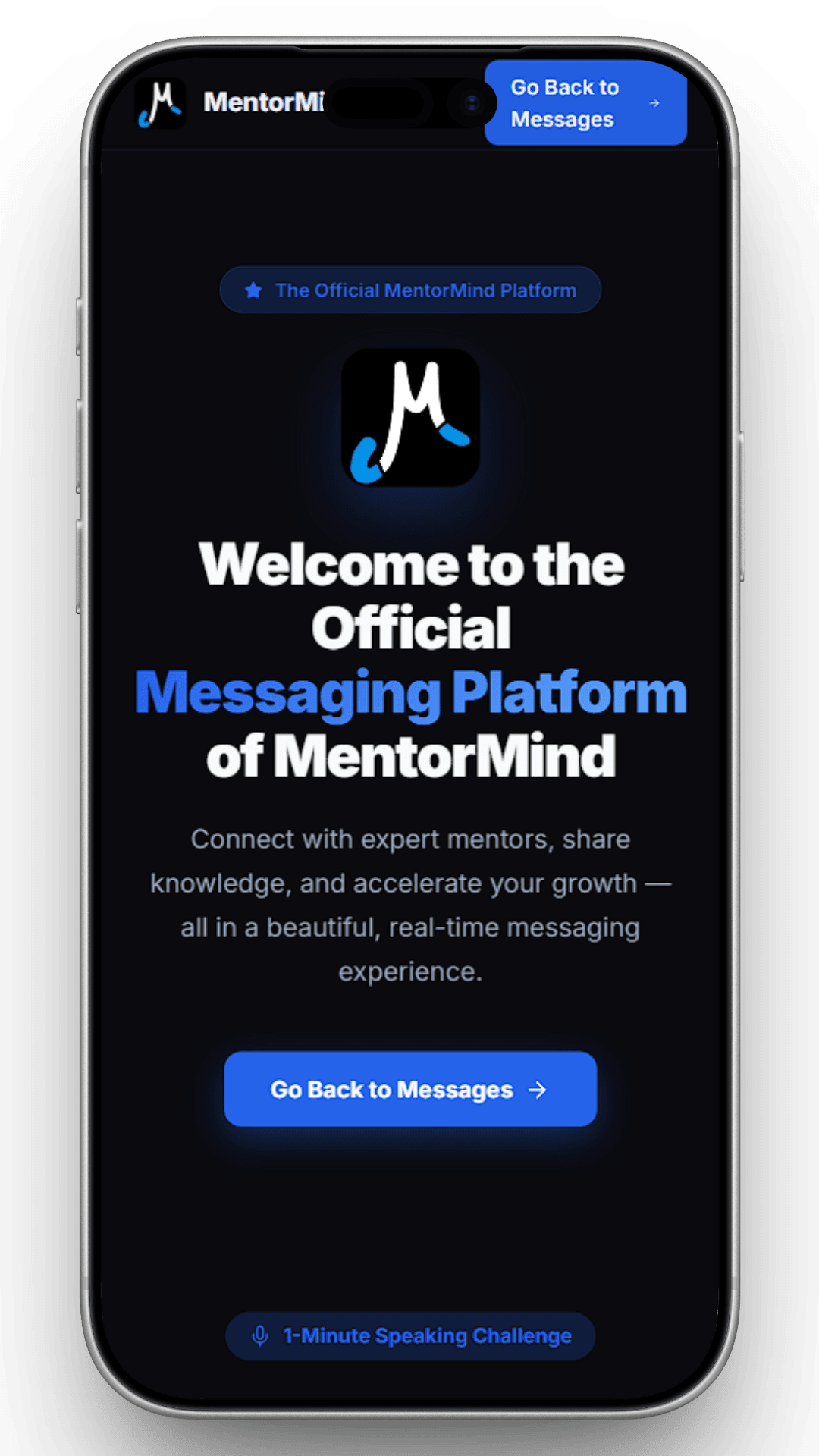 MentorMind platform screenshot showing mentorship features